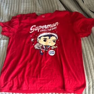 DC Red and White Superman Short Sleeve Tee